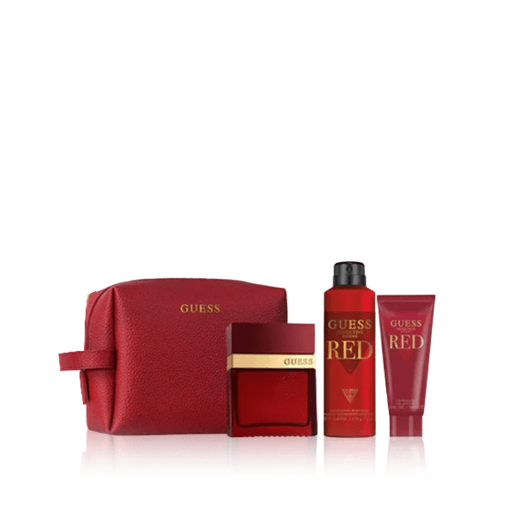 Guess Seductive Red EDT Set 4 Piezas Hombre (EDT 100ml + Body Spray 175ml + Shower Gel 100ml + Neceser)
